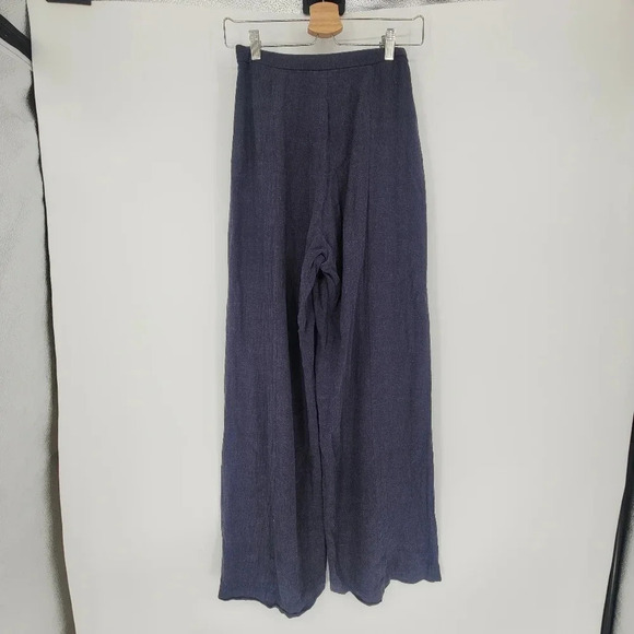 RHYTHM linen blend STEVIE WIDE LEG PANT BLUE size size 2 - Picture 3 of 10